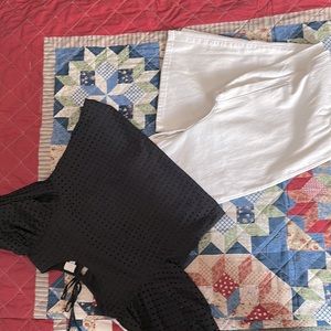 Women's size 12 White SHEIN wide leg high waist jeans